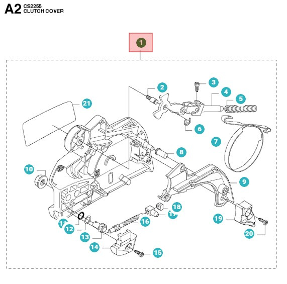 Tapa de embrague Jonsered CS2245 S II, CS2245, CS2255