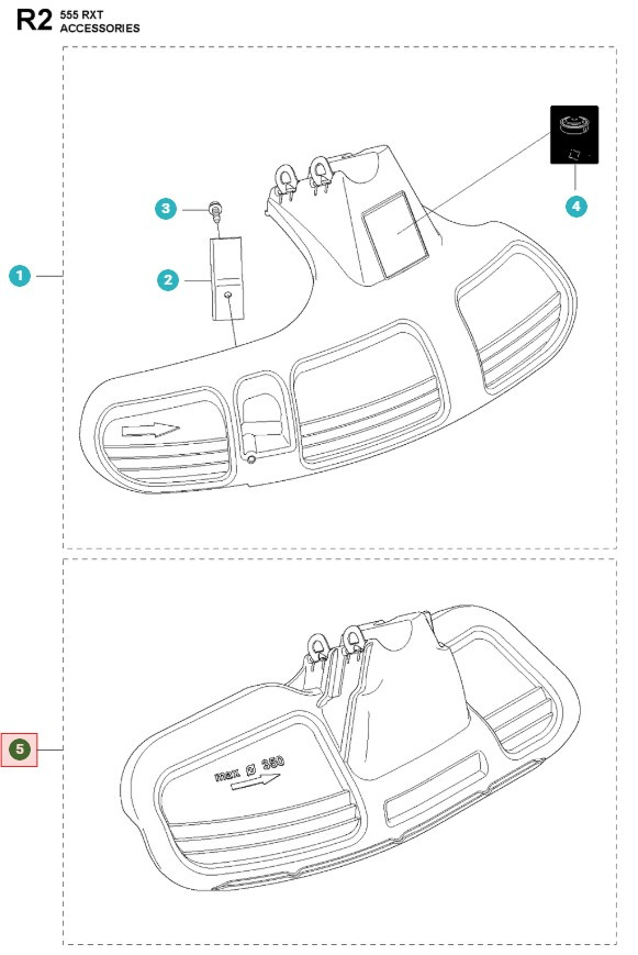 Protector de hoja Hierba 355FX, 355RX, 555FX, 555RXT