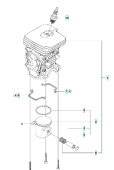 Anillo De Pistón Husqvarna 135, 140, 435, 440