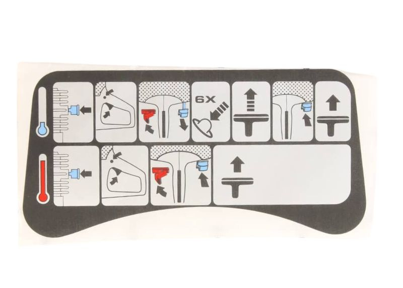 Calcomanía, arranque, purga K750