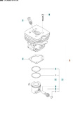 Cilindro Husqvarna 555FX, 555RXT, 355FX, 355RX Cilindro Husqvarna 555FX, 555RXT, 355FX, 355RX