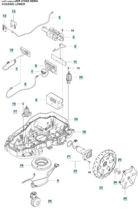 Arnés de cableado principal Automower 305E, 310E, 405XE, 410XE Nera