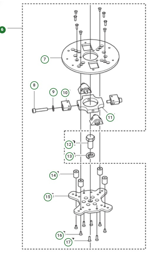 Conjunto de soporte de rectificado 270