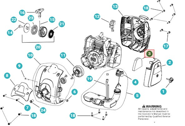 Filtro de aire Husqvarna 122R, 122C, 122LK, 129R, 129C, 129LK