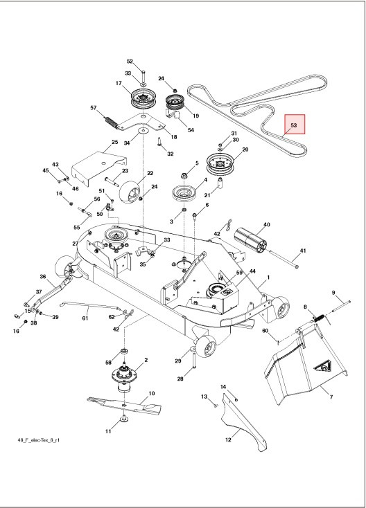 Correa corte Husqvarna GT48XLS, GTH26, YT48XLS, YTH2648 y otros