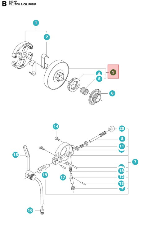 Conjunto De Tambor De Embrague Llanta .325