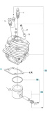 Cilindro con pistón Husqvarna 560XP, 562XP, CS2260 Cilindro con pistón Husqvarna 560XP, 562XP, CS2260