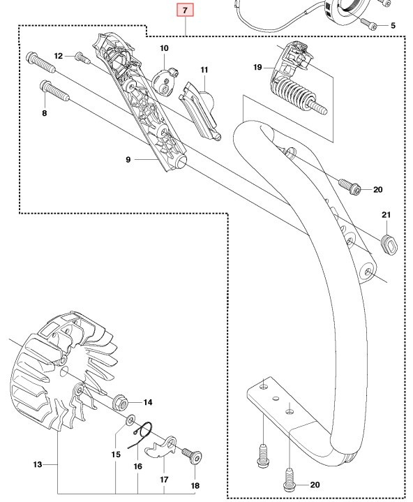 Mango Delantero Husqvarna 560, 562XPG