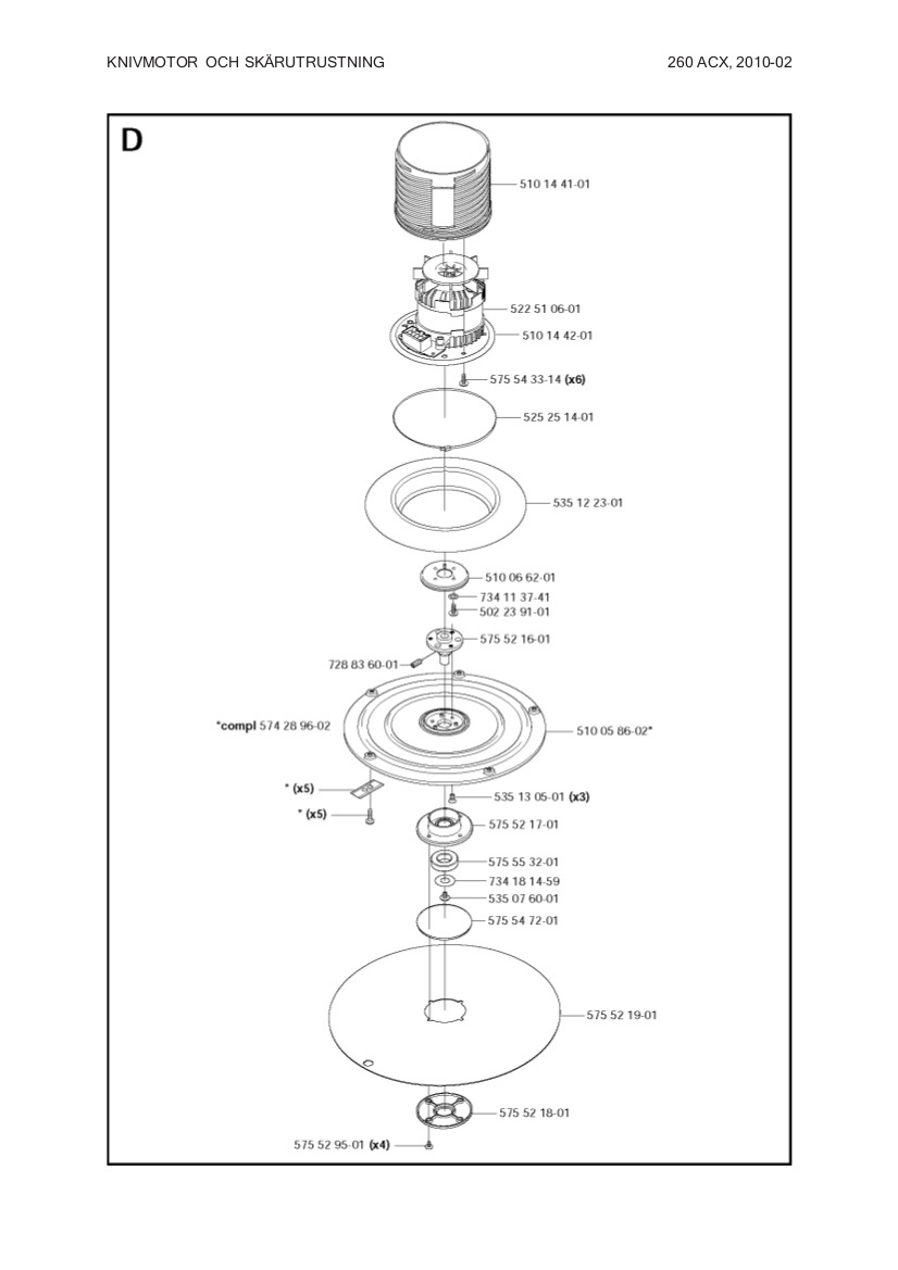 Placa Deslizante 260/265ACX
