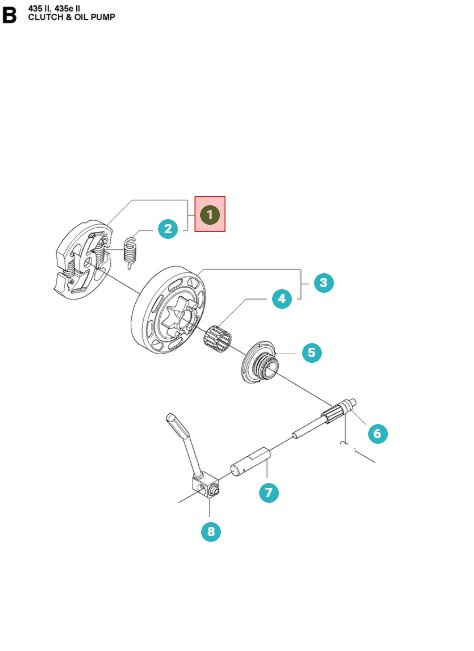 Embrague Husqvarna 435, 440, Jonsered CS2240