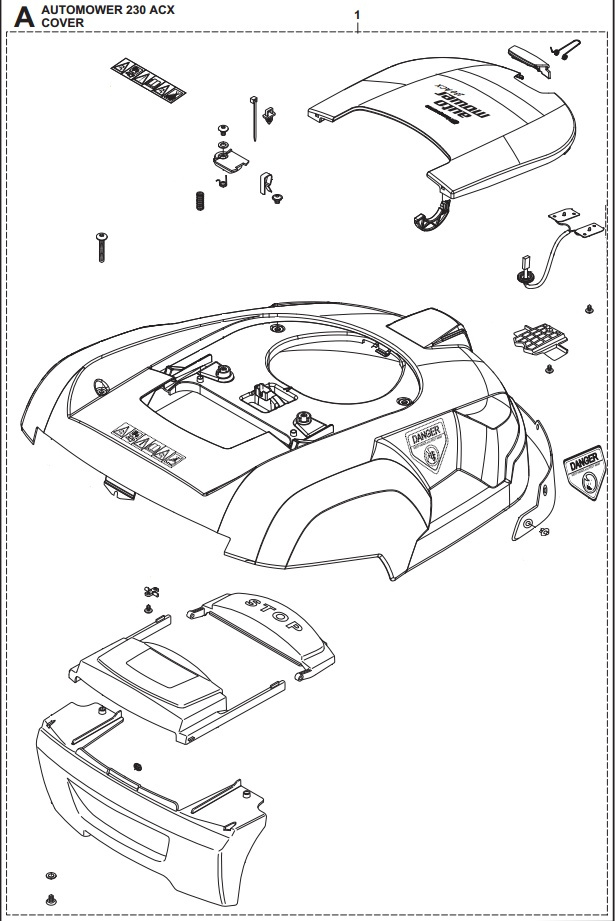 Carrocería kit complete Automower 230 ACX