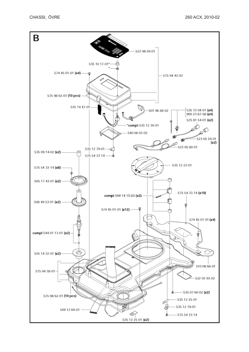 TECLADO kit 260/265ACX