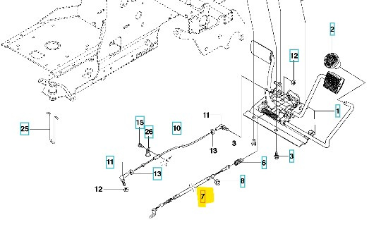 Cable de freno Rider 214T AWD, 216 AWD, 316T AWD, 316TsX AWD