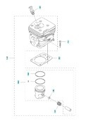 Cilindro Husqvarna 545FX, 545FXT, 545F, FC2245 Cilindro Husqvarna 545FX, 545FXT, 545F, FC2245