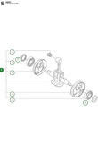 Cigüeñal Kpl Husqvarna 550XP, Jonsered CS2253 Cigüeñal Kpl Husqvarna 550XP, Jonsered CS2253