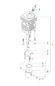 Cylinder kit 120 Mark II, 235, 236, 240, CS2234, CS2238 Cylinder kit 120 Mark II, 235, 236, 240, CS2234, CS2238