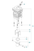 Cilindro Husqvarna 120 Mark II, 236, 240 Cilindro Husqvarna 120 Mark II, 236, 240