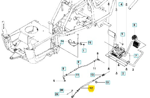 Cable de freno Rider 112C, 115B, 115C, 120C