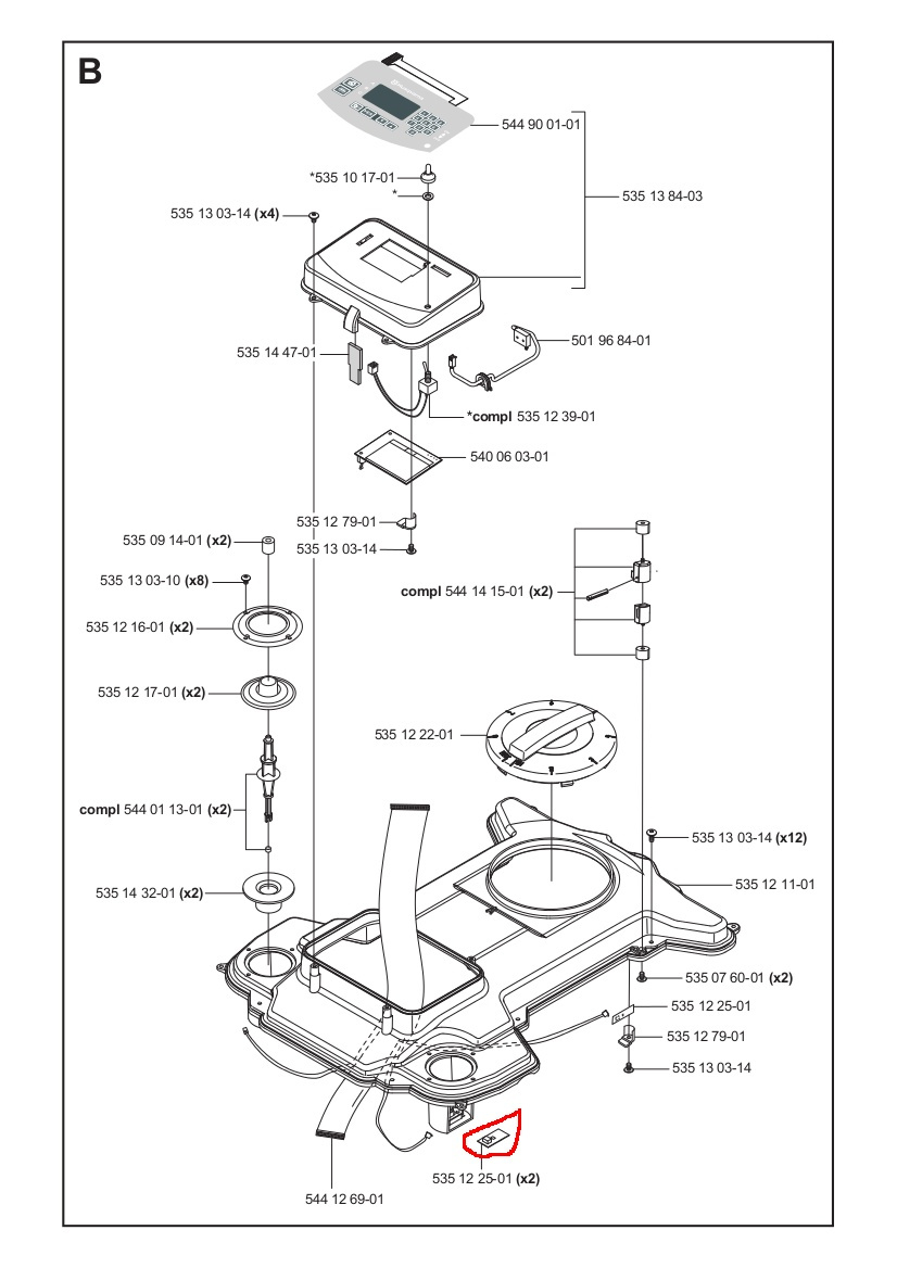 CIRCUITO IMPRESO / collision sensor G2, 220AC, 230ACX, 260ACX