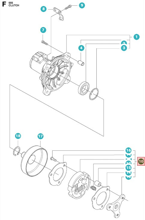 Acoplamiento 355FX, 355RX, 555FX, 555RX, FC2255, BC2255