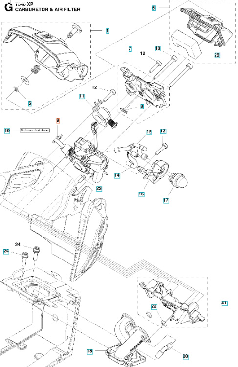 Carburador Husqvarna T540XP