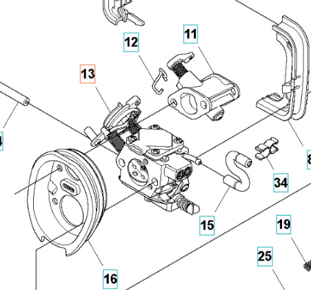 Carburador 345FR, 545FR, 545FX, 545RX