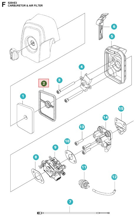 Filtro de aire 525RX, 525RXT, 525LK, 325HE3, 325HE4, 525P5S