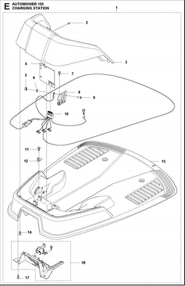 CONDUCTO Estación de carga Automower 105 & Gardena