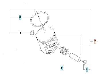 Piston Completo 545, 545G Mark II, 550XP, 550XPG Mark II