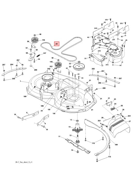 Correa Husqvarna LT131, LT154, LT2113