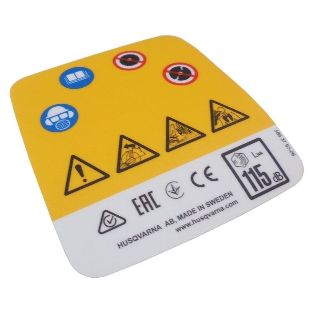 Advertencia de calcomanía