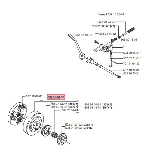 Embrague Husqvarna 357XP