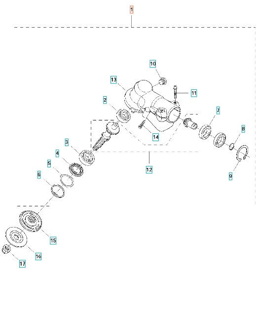 Conjunto de caja de engranajes 343F, 545F, 545FX, FC2145, FC2245