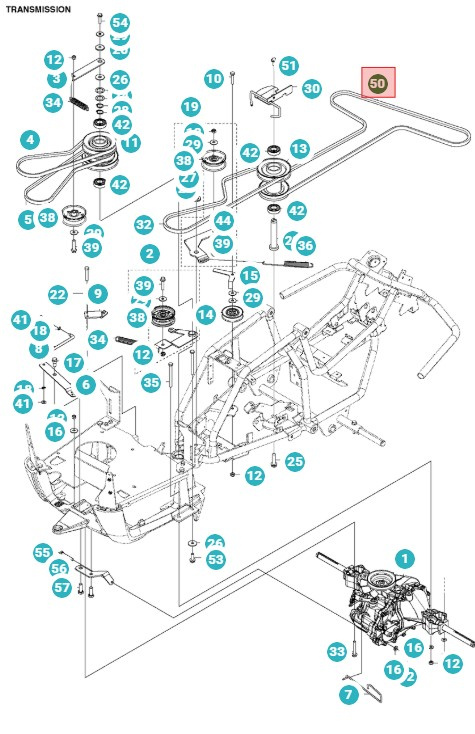 Correa de transmisión R111B, 111B5, 112C, 112C5, ProFlex 18,20,21