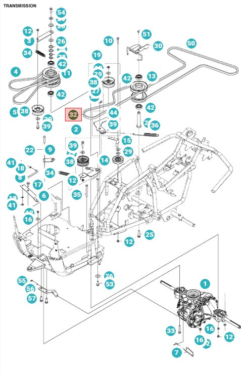 Correa Rider 111B, 112C, Jonsered FR 2312