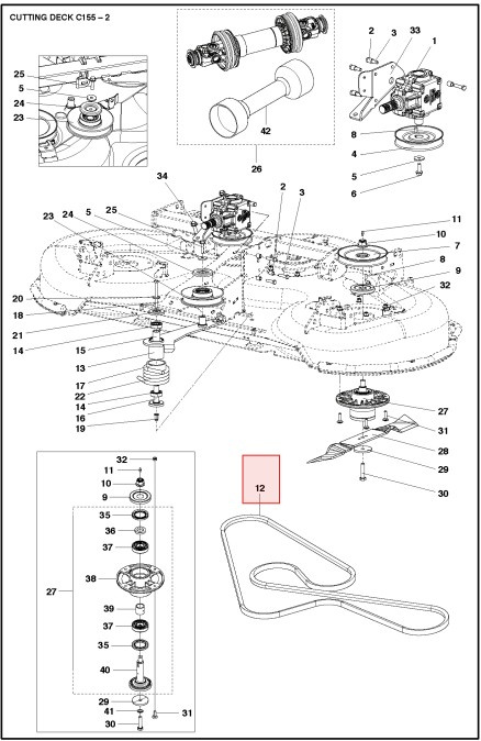 Correa corte Husqvarna C155 (967293901)