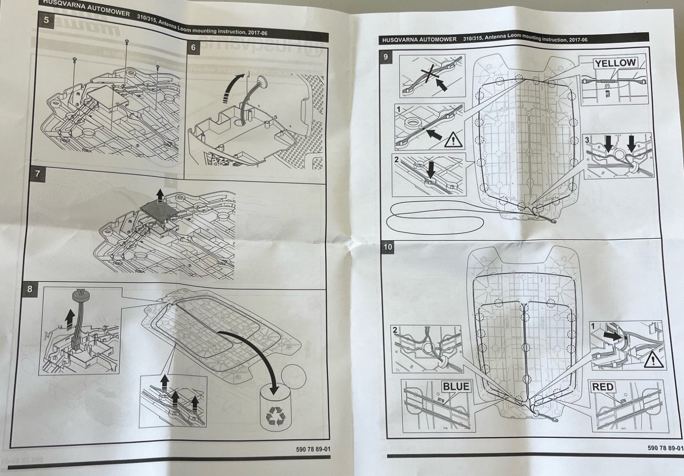 Placa de carga de antena Automower 310, 315, 315X