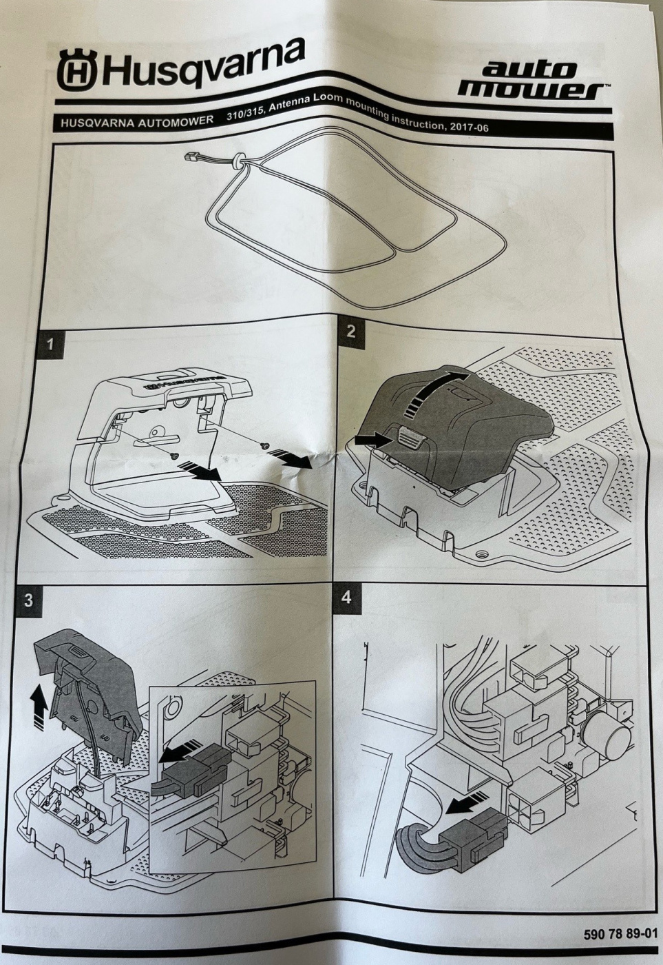Placa de carga de antena Automower 310, 315, 315X