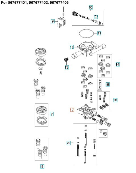 Bloque De Cilindros Con M8X10 Hex 5926176-17