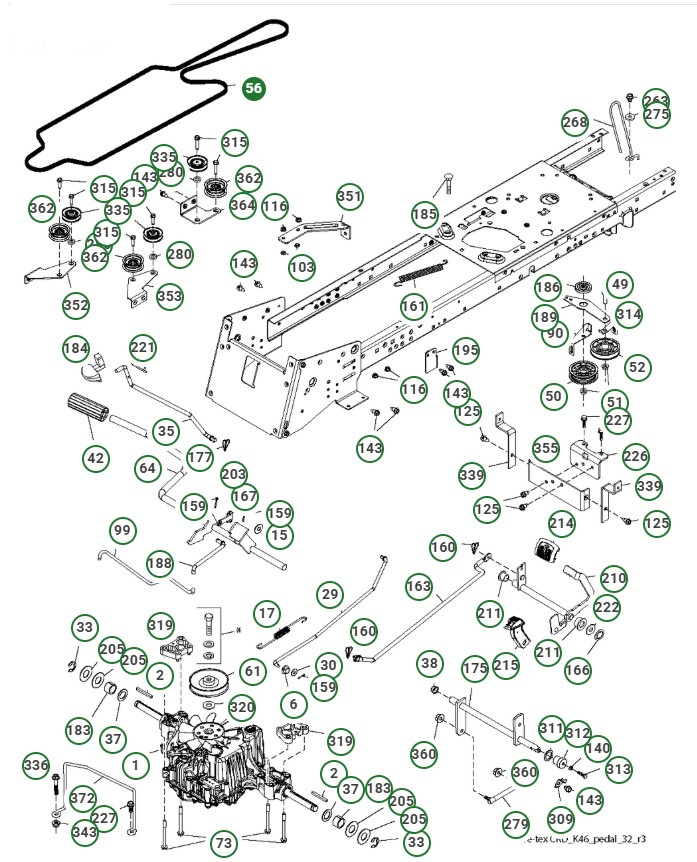 Correa de transmisión Husqvarna TC138, TC138L, TC238, LT2317CMA