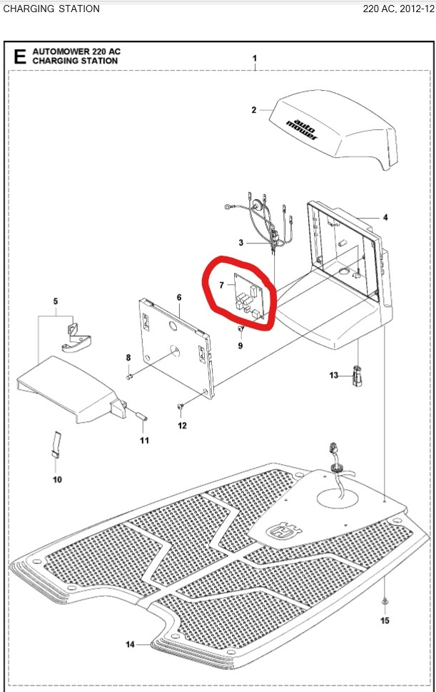 CIRCUITO IMPRESO ENSAMBLADO Estación de carga 220AC, 230ACX, 260ACX, 265ACX