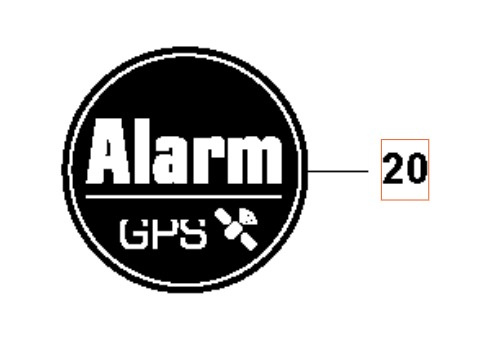 Alarma, pegatina de GPS