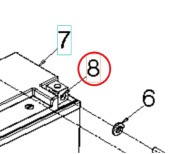 Tuerca cuadrada M6 11X8.5 Zpb