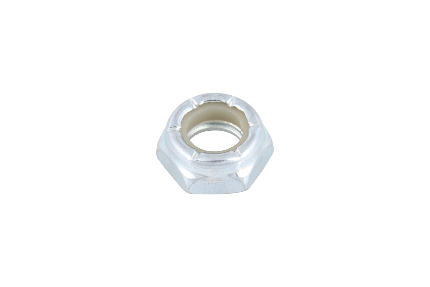 Tuerca hexagonal de par predominante con tuerca con Nonmet I 3/8-16 x .564 in mermelada Nyloc transparente zinc