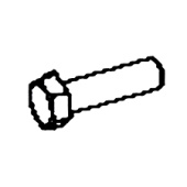 Tornillo de cabeza hexagonal externa 1/2 Tornillo de cabeza hexagonal externa 1/2
