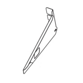 Cubierta lateral izquierda de la toma de fuerza gris Cubierta lateral izquierda de la toma de fuerza gris