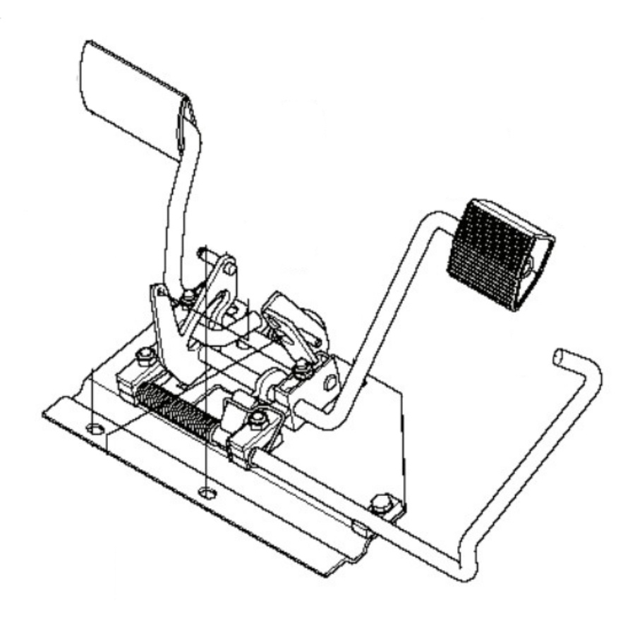 Conjunto de placa de pedal con rodamiento