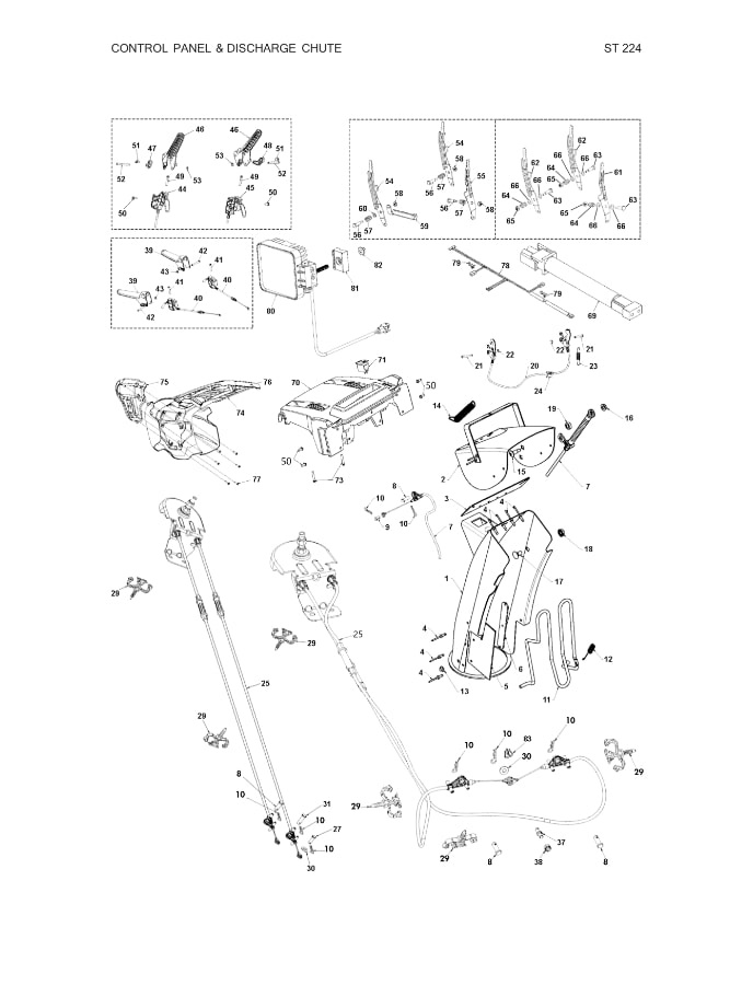 Deflector de conjunto de cable Seleccionar Bo