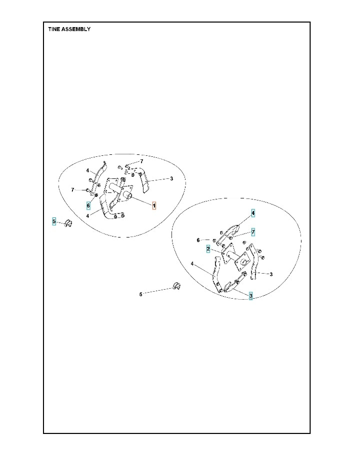 Tine Roto 400 Tine Izquierdo Cubo B 5986788-01