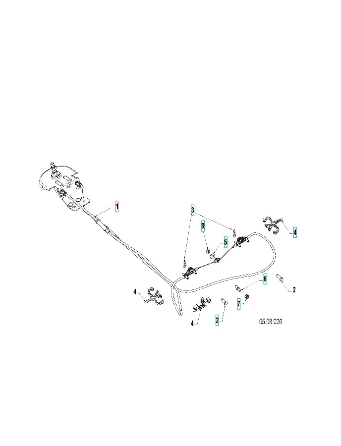 Cable Assy Chute Rotator W/Adj